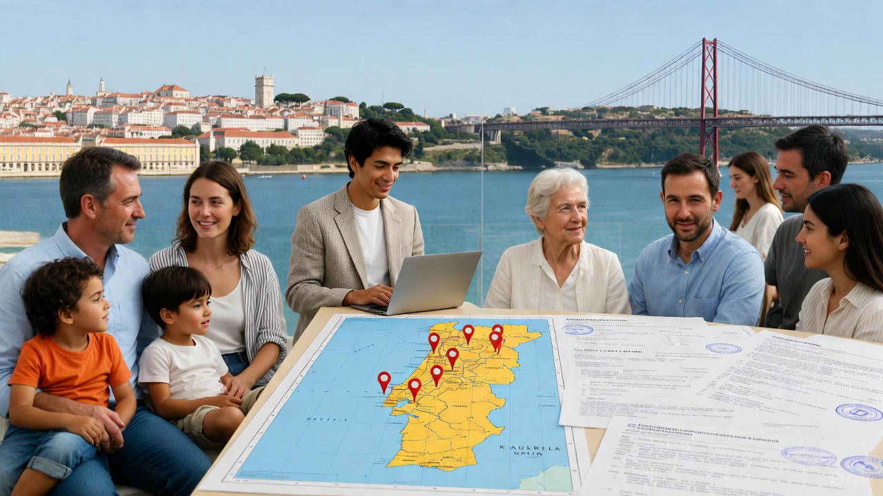 Illustration showing Portugal’s new immigration rules, including visa changes and residence requirements for non-EU immigrants.